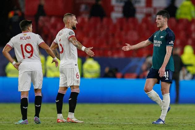 Editorial use only Sevilla FC v Arsenal FC, UEFA Champions League, Group B, date 3. Football, Ramon Sanchez Pizjuan Stadium, Sevilla, Spain - 24 Oct 2023 Editorial use only  Copyright: xPressinphoto Shutterstockx 14165248bm