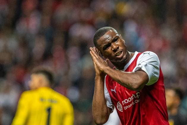 Uefa Champions League, Braga SC vs Real Madrid, round 3 of 6 Braga, Portugal, October, 24th, 2023,Uefa Champions League, Braga SC vs Real Madrid, round 3 of 6 at the Estadio Municipal de Braga, Sikou Niakate playing for Braga, photography by @guelbergoes Braga Portugal