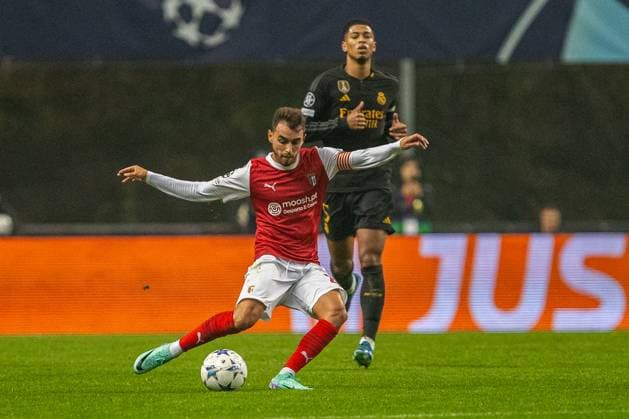 Uefa Champions League, Braga SC vs Real Madrid, round 3 of 6 Braga, Portugal, October, 24th, 2023,Uefa Champions League, Braga SC vs Real Madrid, round 3 of 6 at the Estadio Municipal de Braga, Ricardo Horta playing for Braga, photography by @guelbergoes Braga Portugal