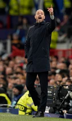 MANCHESTER, ENGLAND, 24th October 2023. Erik ten Hag manager of Manchester United, ManU during the UEFA Champions League match at Old Trafford, Manchester. Picture credit should read: Andrew Yates Sportimage EDITORIAL USE ONLY. No use with unauthorised audio, video, data, fixture lists, club league logos or live services. Online in-match use limited to 120 images, no video emulation. No use in betting, games or single club league player publications. SPI-2672-0118