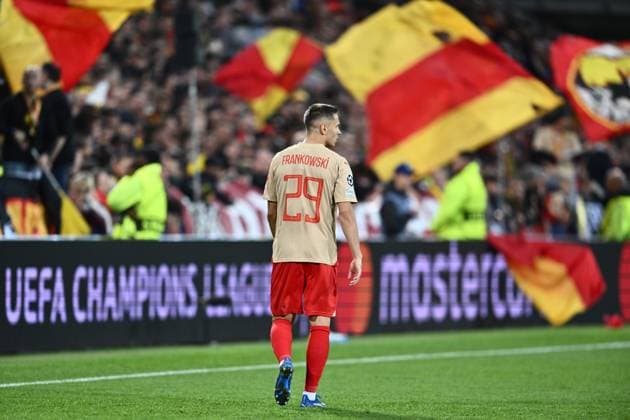 LENS, FRANCE - OCTOBER 24: Przemyslaw Frankowski of RC Lens during the UEFA Champions League match between RC Lens and PSV Eindhoven at Stade Bollaert-Delelis on October 24, 2023 in Lens, RC Lens v PSV Eindhoven: Group B - UEFA Champions League 2023 24 Copyright: xSebastianxFrej MBxMediax