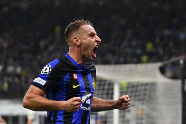 Exultance Frattesi (inter) - - Inter-Salisburgo - UEFA Champions League during Inter - FC Internazionale vs FC Salzburg, UEFA Champions League football match in Milan, Italy, October 24 2023  Copyright: xAndreaxAmato IPAxSportx xipa-agex xx IPA_41196869 IPA_IPA41196869