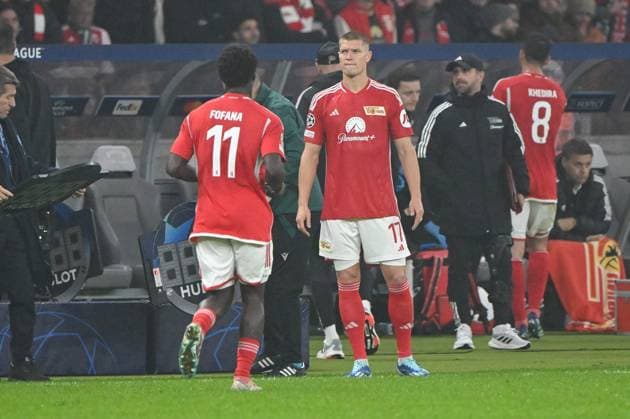 Football, Men, 2023 2024 season, UEFA Champions League Group C, Matchday 3 , 1 FC Union Berlin SSC Napoli, v l David Datro Fofana 1 FC Union Berlin and Kevin Behrens 1 FC Union Berlin , 24 10 2023, Copyright: xMatthiasxKochx