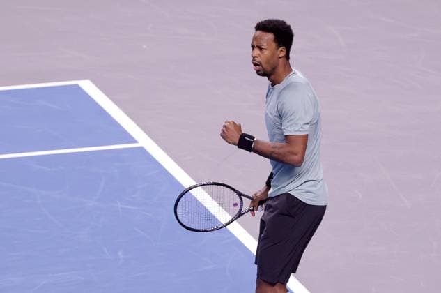 TENNIS - ATP, Tennis Herren Erste Bank Open VIENNA,AUSTRIA,25.OCT.23 - TENNIS - ATP World Tour, Erste Bank Open. Image shows the rejoicing of Gael Monfils (FRA).  GEPAxpictures xWalterxLuger