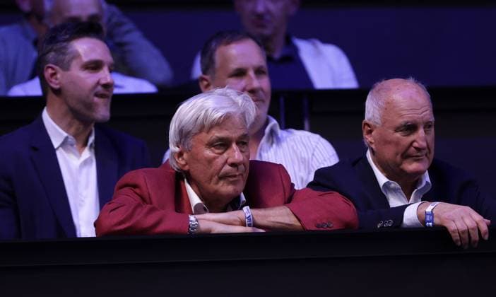 TENNIS - ATP, Tennis Herren Erste Bank Open VIENNA,AUSTRIA,25.OCT.23 - TENNIS - ATP World Tour, Erste Bank Open. Image shows Hans Kary and guests.  GEPAxpictures xWalterxLuger