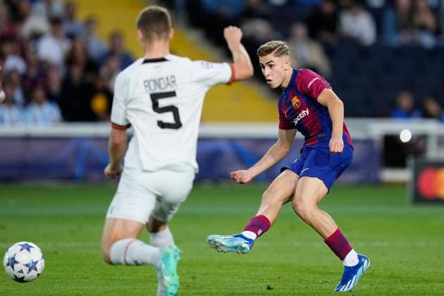 FC Barcelona, Barca v FC Shakhtar Donetsk: Group H - UEFA Champions League 2023 24 Fermin Lopez attacking midfield of Barcelona and Spain in action during the UEFA Champions League match between FC Barcelona and FC Shakhtar Donetsk at Estadi Olimpic Lluis Companys on October 25, 2023 in Barcelona, Spain. Barcelona Spain  Copyright: xJosexBretonx originalFilename:breton-fcbarcel231025_npmeb.jpg