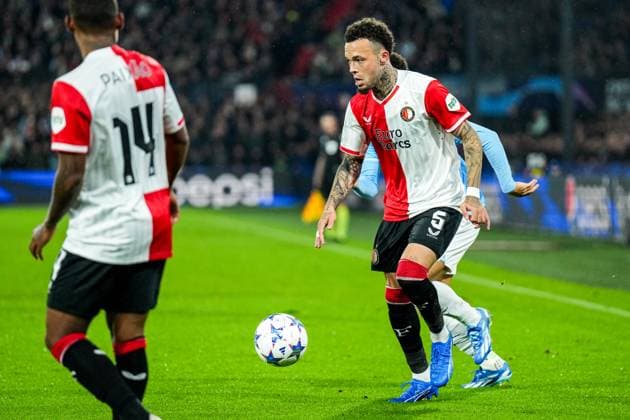 UEFA Champions League: Feyenoord v SS Lazio Rotterdam - Quilindschy Hartman of Feyenoord during the 3rd leg of the UEFA Champions League group stage between Feyenoord v SS Lazio at Stadion Feijenoord De Kuip on 25 October 2023 in Rotterdam, The Netherlands. Copyright: xYannickxVerhoevenx