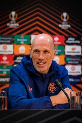 Head Coach Philippe Clement of Rangers FC (Glasgow) soccer team gives the press conference, PK, Pressekonferenz prior to the UEFA Europa League, Group C, 3rd round, match AC Sparta Praha vs Rangers FC, in Prague, Czech Republic, October 25, 2023. (CTKxPhoto JaroslavxSvoboda) CTKPhotoP2023102508221  CTKPhotoP2023102508221