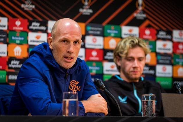 Football, EL, Rangers Glasgow, Press conference