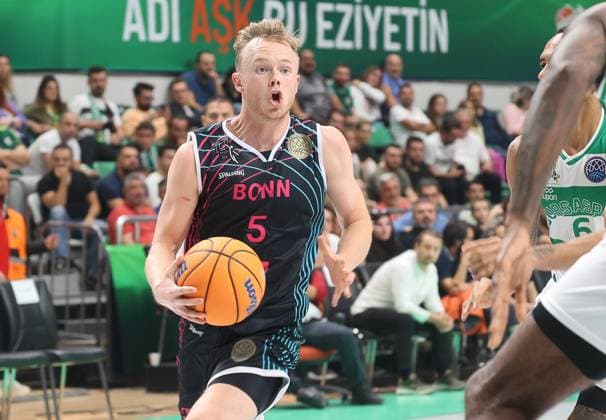 Sport Themen der Woche KW43 Sport Bilder des Tages Harald Frey (Telekom Baskets Bonn 5), Bursaspor Basketbol - Telekom Baskets Bonn, Basketball--Champions League, 1. Spieltag, Saison 2023-24, 25.10.2023, Bursaspor Basketbol - Telekom Baskets Bonn, Basketball--Champions League, 1. Spieltag, Saison 2023-24, 25.10.2023, Bursa *** Harald Frey Telekom Baskets Bonn 5 , Bursaspor Basketbol Telekom Baskets Bonn, Basketball Champions League, 1 matchday, season 2023 24, 25 10 2023, Bursa Copyright: xEibner-Pressefoto JoergxNiebergax EP_EER