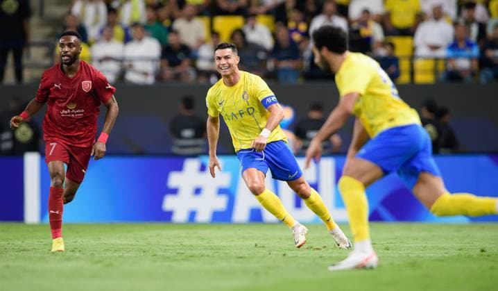 AFC Champions League 2023-24 MD3 Cristiano Ronaldo of Al-Nassr FC in action during the Match Day 3 of the AFC Champions League 2023-24 Group E between Al-Nassr FC (KSA) and Al Duhail SC (QAT) at Al Awwal Park on October 24, 2023 in Riyadh, Saudi Arabia. Riyadh Al Awwal Park Saudi Arabia  Copyright: xVictorxFrailex 2023.10.24_PSI03253.GS.MD3_VFR_5821
