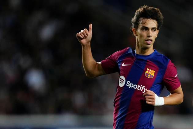 Sport Bilder des Tages FC Barcelona, Barca v FC Shakhtar Donetsk: Group H - UEFA Champions League 2023 24 Joao Felix second striker of Barcelona and Portugal reacts during the UEFA Champions League match between FC Barcelona and FC Shakhtar Donetsk at Estadi Olimpic Lluis Companys on October 25, 2023 in Barcelona, Spain. Barcelona Spain  Copyright: xJosexBretonx originalFilename:breton-fcbarcel231025_nppR4.jpg