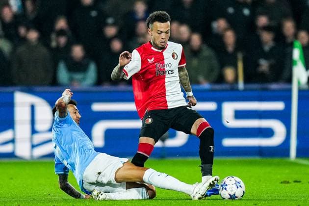 UEFA Champions League: Feyenoord v SS Lazio Rotterdam - Quilindschy Hartman of Feyenoord during the 3rd leg of the UEFA Champions League group stage between Feyenoord v SS Lazio at Stadion Feijenoord De Kuip on 25 October 2023 in Rotterdam, The Netherlands. Copyright: xYannickxVerhoevenx