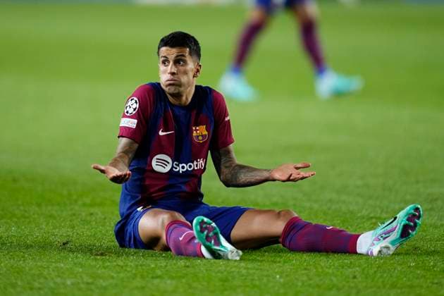 FC Barcelona, Barca v FC Shakhtar Donetsk: Group H - UEFA Champions League 2023 24 Joao Cancelo right-back of Barcelona and Portugal reacts during the UEFA Champions League match between FC Barcelona and FC Shakhtar Donetsk at Estadi Olimpic Lluis Companys on October 25, 2023 in Barcelona, Spain. Barcelona Spain  Copyright: xJosexBretonx originalFilename:breton-fcbarcel231025_npcHb.jpg