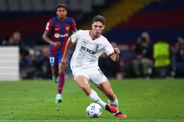 ESP: FC Barcelona, Barca FC Shakhtar Donestz. UEFA Champions League match, Group H, date 3 Heorhii Sudakov of Shakhtar Donetsk during the UEFA Champions League match, Group H, between FC Barcelona and FC Shakhtar Donestz played at Lluis Companys Stadium on October 25, 2023 in Barcelona, Spain. kpng Copyright: xSergioxRuizx xPRESSINPHOTOx PS_231025_956
