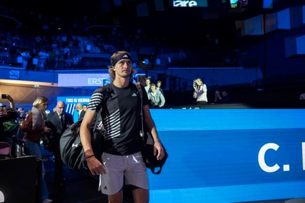 Vienna, Austria 25 October 2023 Alexander Zverev GER plays against Cameron Norrie GB at the ATP World Tour, Erste Bank Open at Wiener Stadthalle Picture shows Alexander Zverev GER before the match