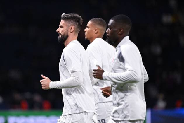 Echauffement - Olivier Giroud ( 9 - Milan ) - FOOTBALL : Paris Saint Germain vs Milan - Ligue des Champions - 25 10 2023 FedericoPestellini Panoramic 