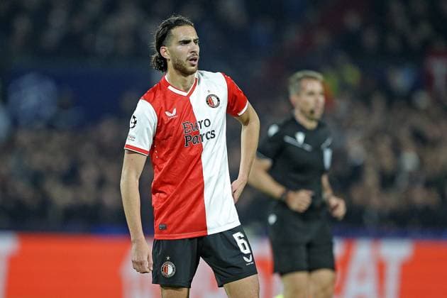 ROTTERDAM, 25-10-2023, Stadium de Kuip, UEFA Champions League, 2023 2024, Group stage, Feyenoord - Lazio, Feyenoord player Ramiz Zerrouki Feyenoord - Lazio  x22894890x Copyright: