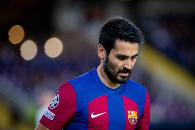 October 25, 2023, BARCELONA, BARCELONA, SPAIN: Ilkay Gundogan of FC Barcelona, Barca looks on during the UEFA Champions League, Group H, football match played between FC Barcelona and Shakhtar Donetsk at Estadio Olimpico de Montjuic on October 25, 2023, in Barcelona, Spain. BARCELONA SPAIN - ZUMAa181 20231025_zaa_a181_048 Copyright: xMarcxGrauperaxAlomax