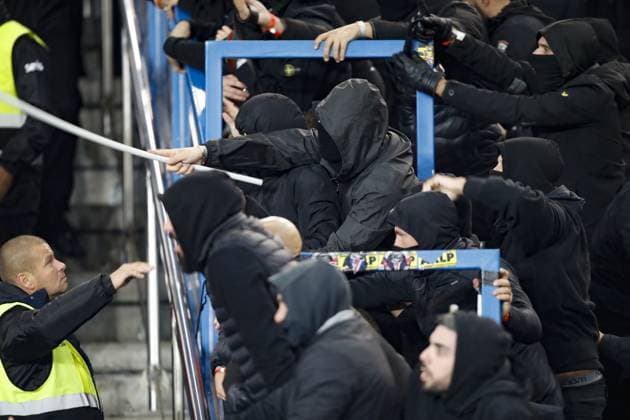 Ultras Milan AC FOOTBALL : Paris Saint Germain Vs Milan AC - Ligue des Champions - 25 10 2023 MichaelBaucher Panoramic 