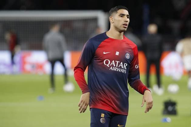 Achraf Hakimi (PSG) FOOTBALL : Paris Saint Germain Vs Milan AC - Ligue des Champions - 25 10 2023 MichaelBaucher Panoramic 