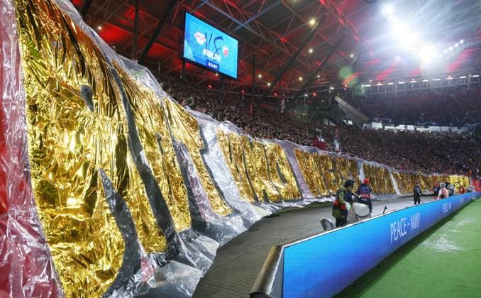 RB Leipzig Red Star Belgrade Champions League Leipzig, 25 10 2023, Red Bull Arena, Football , UEFA Champions League, Group G , Matchday 3, RB Leipzig vs Red Star Belgrade , In picture Fans of RB Leipzig , Photo intended for editorial use only , UEFA regulations prohibit any use of photographs as image sequences and or quasi video ,