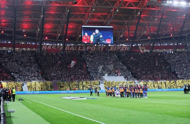 RB Leipzig Red Star Belgrade Champions League Leipzig, 25 10 2023, Red Bull Arena, Champions League, Group G, Matchday 3 , RB LEIPZIG vs RED STAR BELGRAD , In the picture lineup of teams, anthem , Picture Point
