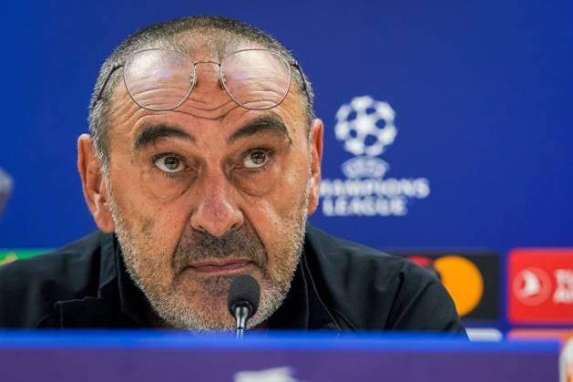 ROTTERDAM, 25-10-2023 Stadium Feijenoord De Kuip, Uefa Champions league Football season 2023 2024 Match between Feyenoord and S.S. Lazio , 3-1 , Maurizio Sarri during the press conference, PK, Pressekonferenz after the match Feyenoord - Lazio  x22895633x Copyright: