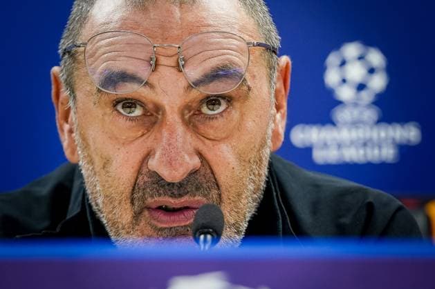 ROTTERDAM, 25-10-2023 Stadium Feijenoord De Kuip, Uefa Champions league Football season 2023 2024 Match between Feyenoord and S.S. Lazio , 3-1 , Maurizio Sarri during the press conference, PK, Pressekonferenz after the match Feyenoord - Lazio  x22895638x Copyright: