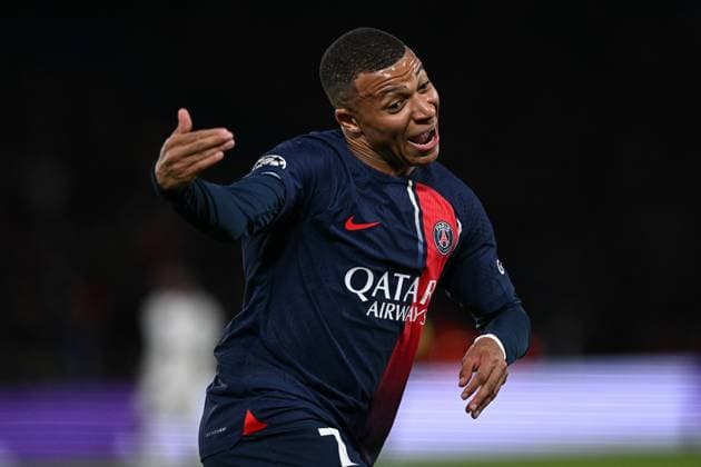 Db Parigi 25 10 2023 - Champions League Paris Saint Germain-Milan foto Daniele Buffa Image nella foto: esultanza gol Kylian Mbappe™ 