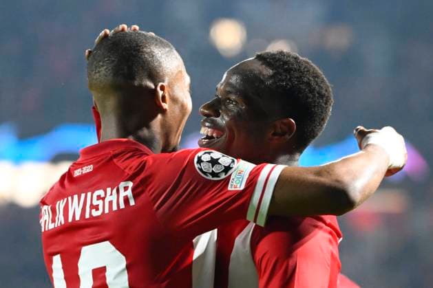 Royal Antwerp FC v FC Porto - UEFA Champions League DEURNE, BELGIUM - OCTOBER 25 : Abdullahi Alhassan Yusuf midfielder of Antwerp FC celebrates scoring a goal during the UEFA Champions League group H match between Royal Antwerp FC and FC Porto on October 25, 2023 in Deurne, Belgium, 25 10 2023 Deurne Belgium  Copyright: xVincentxKalutx