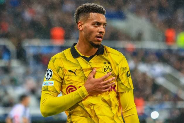 Newcastle United v Borussia Dortmund UEFA Champions League Felix Nmecha of Borussia Dortmund celebrates scoring his team s first goal during the UEFA Champions League Group F match at St. James s Park, Newcastle Copyright: xRossxJohnstonx FIL-19154-0075 UK Newspapers OUT