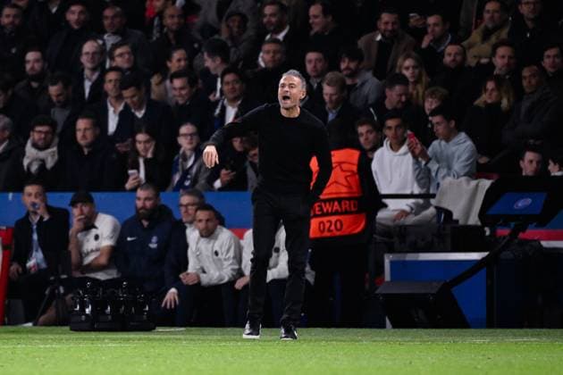 Luis Enrique ( entraineur PSG ) - FOOTBALL : Paris Saint Germain vs Milan - Ligue des Champions - 25 10 2023 FedericoPestellini Panoramic 
