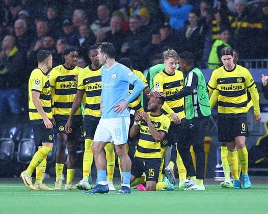 EDITORIAL USE ONLY No use with unauthorised audio, video, data, fixture lists, club league logos or live services. Online in-match use limited to 120 images, no video emulation. No use in betting, games or single club league player publications. Young Boys v Manchester City, UEFA Champions League, Group G, Football, Wankdorf Stadium, Bern, Switzerland - 25 Oct 2023 EDITORIAL USE ONLY No use with unauthorised audio, video, data, fixture lists, club league logos or live services. Online in-match use limited to 120 images, no video emulation. No use in betting, games or single club league player publications.  Copyright: xMichaelxZemanek Shutterstockx 14164182ag