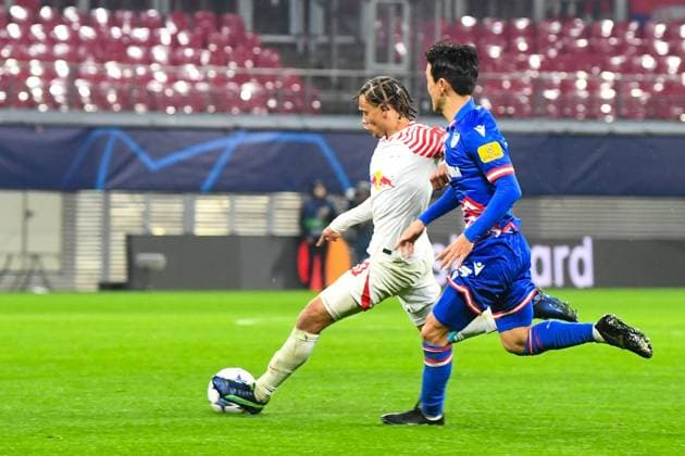 Football, Men, 2023 2024 season, UEFA Champions League Group G, Matchday 3 , RB Leipzig FK Red Star Belgrade, v l Xavi Simons RB Leipzig scores the goal to 2 0, 25 10 2023, Copyright: xSebastianxRäppold MatthiasxKochx