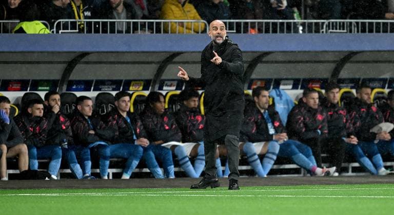 FOOTBALL CHAMPIONS LEAGUE SEASON 2023 2024 preliminary round Group G 3 matchday BSC Young Boys Bern Manchester City 25 10 2023 coach Josep Guardiola Manchester City