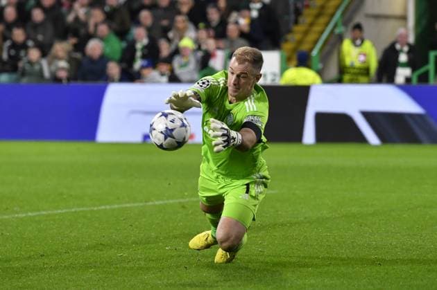 Celtic v Atletico Madrid UEFA Champions League Joe Hart of Celtic makes a save during the UEFA Champions League Group E match at Celtic Park, Glasgow Copyright: xJamiexJohnstonx FIL-19153-0154 UK Newspapers OUT