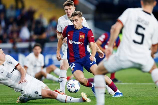 Fermin Lopez (Barcelona), OCTOBER 25, 2023 - Football Soccer : UEFA Champions League Group H match between FC Barcelona, Barca 2-1 Shakhtar Donetsk at the Estadi Olimpic Lluis Companys in Barcelona, Spain. Noxthirdxpartyxsales  (233639382)