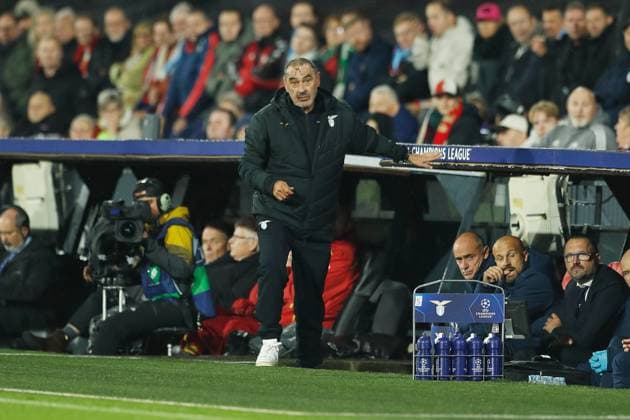 Maurizio Sarri (Lazio), OCTOBER 25, 2023 - Football Soccer : UEFA Champions League Group stage Group E match between Feyenoor 3-1 SS Lazio at the Stadion Feijenoord De Kuip in Rotterdam, Netherlands. Noxthirdxpartyxsales  (233660806)