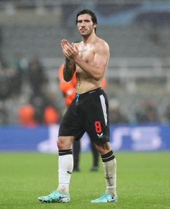 Football - 2023 2024 UEFA Champions League - Newcastle United vs Borussia Dortmund - St Jame™s Park - Wednesday 25th October 2023 Sandro Tonali of Newcastle United is seen at full time 