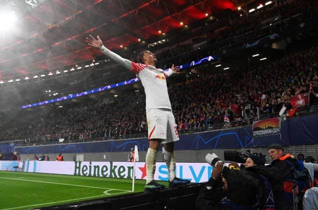 Football, Men, 2023 2024 season, UEFA Champions League Group G, Matchday 3 , RB Leipzig FK Red Star Belgrade, Xavi Simons RB Leipzig , cheering after goal to 2 0, 25 10 2023, Copyright: xSebastianxRäppold MatthiasxKochx