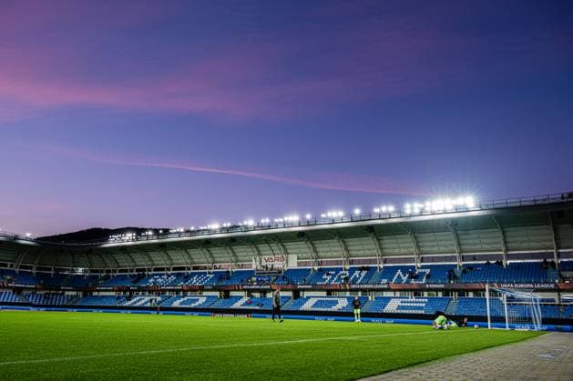 231026 Aker Stadion ahead of the UEFA Europa League football match between Molde and Häcken on October 26, 2023 in Molde Photo Marius Simensen BILDBYRAN Cop 238 bbeng football fotball fotboll fotboll häcken molde uefa uefa europa league  Copyright: MARIUSxSIMENSEN BB231026BB381