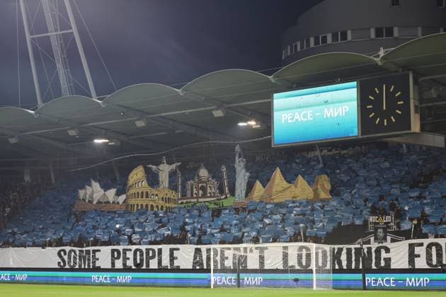 SOCCER - UEFA EL, Sturm vs Atalanta GRAZ,AUSTRIA,26.OCT.23 - SOCCER - UEFA Europa League, SK Sturm Graz vs Atalanta Bergamo Calcio. Image shows choreography of fans (Sturm).  GEPAxpictures xChrisxBauer