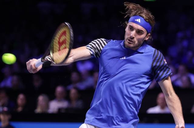 TENNIS - ATP, Tennis Herren Erste Bank Open VIENNA,AUSTRIA,26.OCT.23 - TENNIS - ATP World Tour, Erste Bank Open. Image shows Stefanos Tsitsipas (GRE).  GEPAxpictures xWalterxLuger