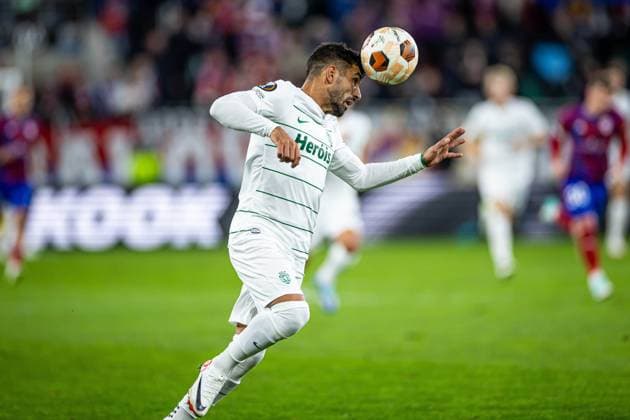 26.10.2023 SOSNOWIEC, ArcelorMittal Park, Zaglebiowski park sportowy, PILKA NOZNA (FOOTBALL), LIGA EUROPY UEFA, UEFA EUROPA LEAGUE , MECZ RAKOW CZESTOCHOWA - SPORTING CP NZ RICARDO ESGAIO FOTO LUKASZ SKWIOT CYFRASPORT NEWSPIX.PL --- Newspix.pl POLAND OUT!  20231026CSLS019