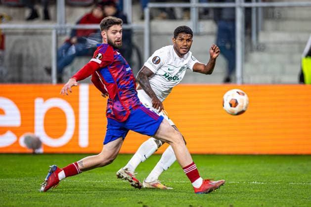 26.10.2023 SOSNOWIEC, ArcelorMittal Park, Zaglebiowski park sportowy, PILKA NOZNA (FOOTBALL), LIGA EUROPY UEFA, UEFA EUROPA LEAGUE , MECZ RAKOW CZESTOCHOWA - SPORTING CP NZ MATHEUS REIS FOTO LUKASZ SKWIOT CYFRASPORT NEWSPIX.PL --- Newspix.pl POLAND OUT!  20231026CSLS025