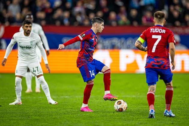 26.10.2023 SOSNOWIEC, ArcelorMittal Park, Zaglebiowski park sportowy, PILKA NOZNA (FOOTBALL), LIGA EUROPY UEFA, UEFA EUROPA LEAGUE , MECZ RAKOW CZESTOCHOWA - SPORTING CP NZ SRDJAN PLAVSIC FOTO LUKASZ SKWIOT CYFRASPORT NEWSPIX.PL --- Newspix.pl POLAND OUT!  20231026CSLS031