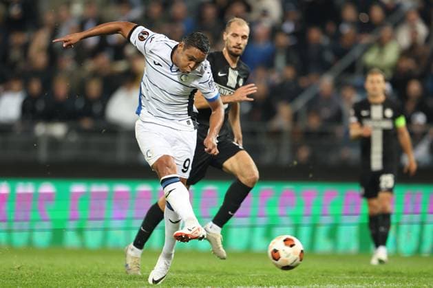 SOCCER - UEFA EL, Sturm vs Atalanta GRAZ,AUSTRIA,26.OCT.23 - SOCCER - UEFA Europa League, SK Sturm Graz vs Atalanta Bergamo Calcio. Image shows Luis Muriel (Atalanta).  GEPAxpictures xChrisxBauer