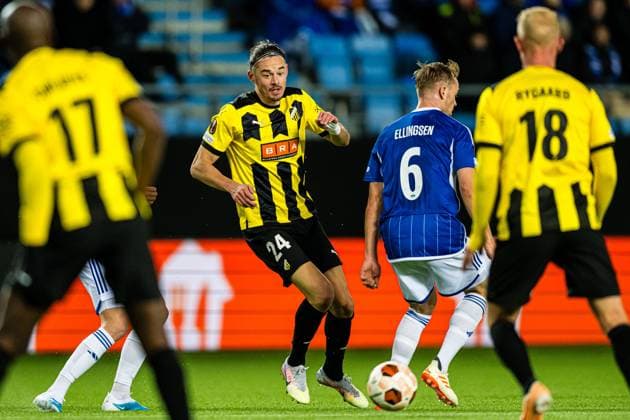 231026 Amor Layouni of Häcken during the UEFA Europa League football match between Molde and Häcken on October 26, 2023 in Molde Photo Marius Simensen BILDBYRAN Cop 238 bbeng football fotball fotboll fotboll häcken molde uefa uefa europa league  Copyright: MARIUSxSIMENSEN BB231026BB782
