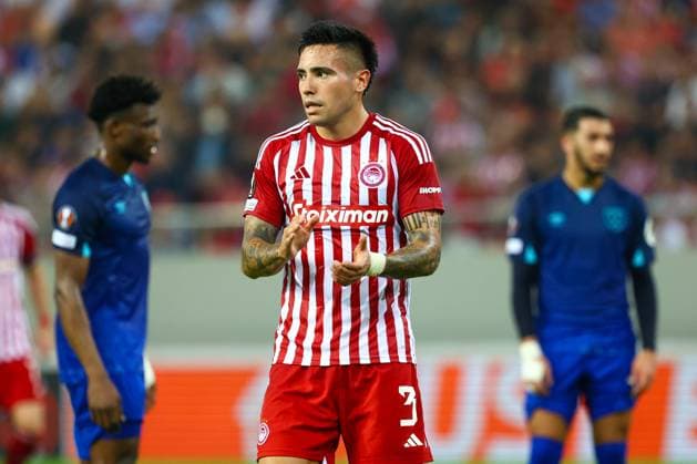 Olympiacos F.C. v West Ham United UEFA Europa League Francisco Ortega of Olympiacos F.C. during the UEFA Europa League Group A match at Karaiskakis Stadium, Piraeus Copyright: xYannisxHalasx FIL-19159-0053 UK Newspapers OUT